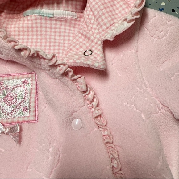 Baby Girl Pink Hooded Fleece Bunting Suit - Picture 5 of 8